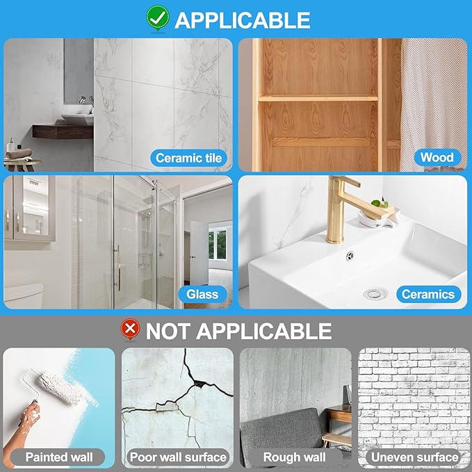 JINSHUNFA Adhesive Wall Hooks 13LB Heavy Duty No Drill Large Transparent Waterproof Hooks for Bathroom Kitchen Towel Coat 12 Pack