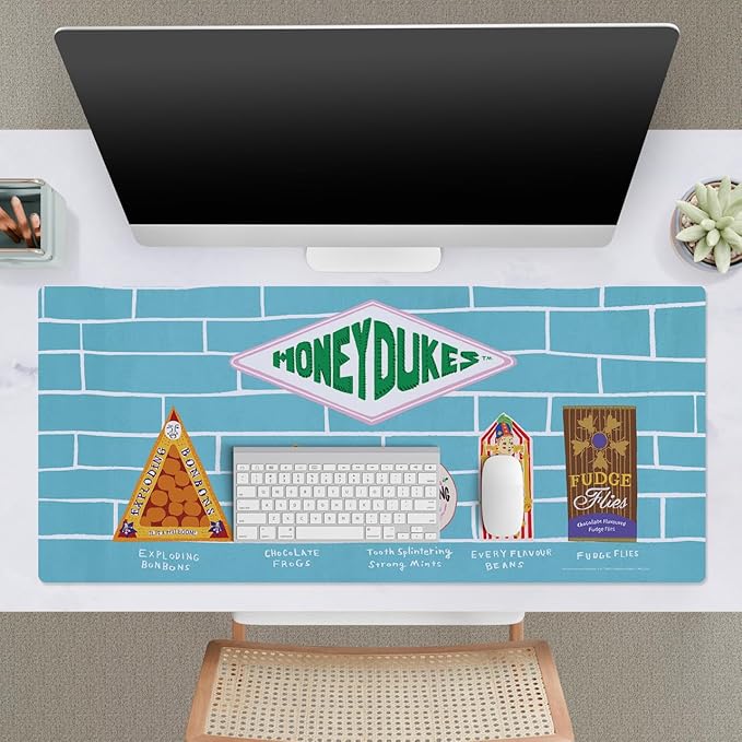 Head Case Designs Officially Licensed Harry Potter Honeydukes Graphics 37.4 x 15.75 x 0.16 inches (900 x 400 mm) - XL Gaming Office Desk PC Keyboard Mouse Mat Pad
