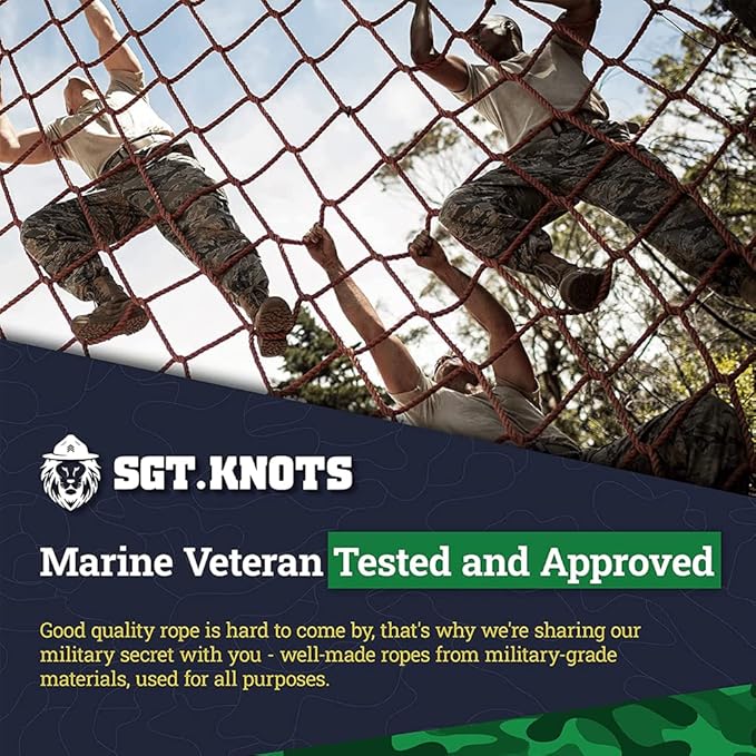 SGT KNOTS Arborist Double Braided Polyester Rope - Heavy Duty Tree Pulling Rope, Rigging, Tree Ropes, Arborist Pulling, Felling, Sailing, Industrial Rigging (1/2 in. x 50ft) Red-White-Blue