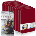 Cahomo 7.9x3.9 inch 12 PCS Nylon Repair Patch Nylon Repair Tape Self Adhesive Fabric Tapes Outdoor Camping Gear Fabric kit for Tent, Umbrella, Down Jackets, Sleeping Bag, Knapsack（Red）