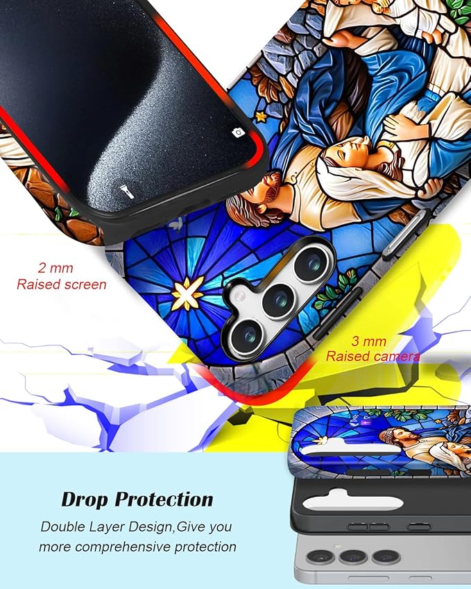 Compatible for Samsung Galaxy S26 Ultra 5G Case, Dual Layer Heavy Duty 2 in 1 Shockproof Protective Phone Case,The Holy Family