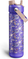ENCOOL Insulated Water Bottle with Straw Stainless Steel Water Bottle, Leak-Proof, BPA-Free, Double Wall Vacuum Keeps Cold for 24 Hours for Sports, Travel, School (26 oz, Stellar Steed)