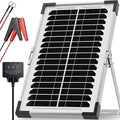 7.5W Solar Battery Maintainer & Trickle Charger, 12V Waterproof Panel with IP68 Smart Controller, Overcharge & Reverse Protection for Car, Automobile, Boat, RV, Motorcycle, Marine, Trailer