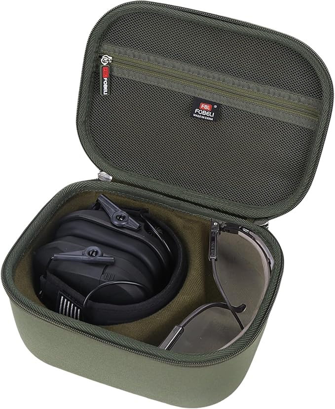 FBLFOBELI Hard Case for Walker's Razor Slim/Howard Leight Shooting Ear Protection Electronic Shooting Muffs Earmuff