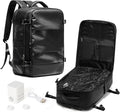 Vacuum Backpack Travel with Pump,Water Resistant Airbag Travel Backpack,Personal Item Carry on Backpacks Flight Approved 18x14x8 inches,Laptop Backpacks,Black
