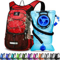 Mothybot Insulated Hydration Backpack Pack with 3L BPA Free Leak Proof Water Bladder, Large Storage Lightweight Hiking Daypack with Waist Pouches & Cooler Layer, for Running, Biking, Camping, Festival