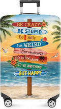 ANNA QUEEN Beach Quote Luggage Cover, Inspirational Summer Travel Suitcase Protector for 20-22 Inch Bags