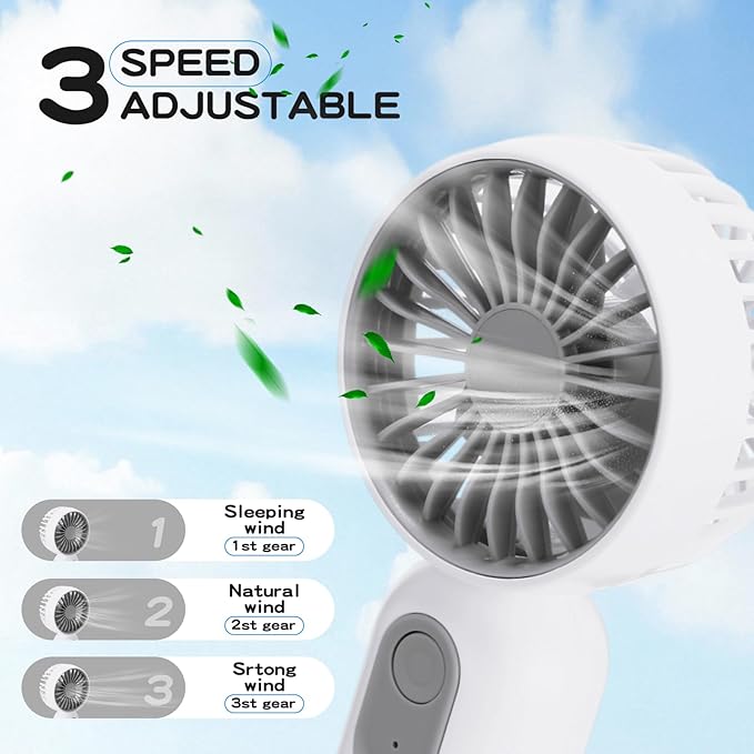 Rossesay 72 Pcs Mini Portable Fan Bulk Cute Handheld Lightweight Small Little Personal Hand Eyelash Fan 3 Speeds USB Rechargeable for Women Men Indoor Outdoor Makeup Travel (White)