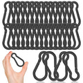 EPHECH 30PCS 3" Black Heavy Duty Spring Snap Hook, M8 5/16" Galvanized Steel Snap Hook Carabiner Quick Link Carabiner Clip, 500LBS Holding Capacity Quick Link Keychain for Swing Hammock Gym Outdoor