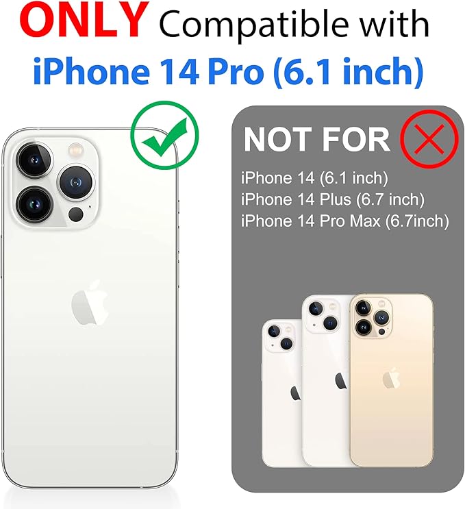 SPORTLINK for iPhone 14 Pro Case Waterproof - Buit in Screen Protector [Compatible with MagSafe][IP68 Underwater][6.6FT Military Dropproof][Dustproof] Full Body Shockproof Phone Case 6.1"