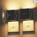 L LOHAS LED Motion Sensor Night Light, [2-Pack] Plug in Night Light with Motion Sensor and Dusk to Dawn Sensor, Brightness Adjustable, 3000K Soft White Nightlight for Bathroom Hallway Kitchen