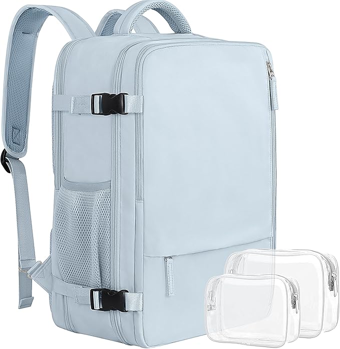 Sinaliy Large Expandable Travel Backpack for Men and Women, 17 Inch Laptop, Waterproof, Casual, College, Business, Hiking, Camping