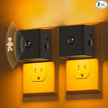 L LOHAS LED Motion Sensor Night Light, [2-Pack] Motion Activated Night Light, Motion Sensor and Dusk to Dawn Sensor, Brightness Adjustable,Amber Nightlight for Bathroom Hallway Kitchen