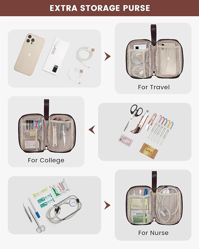 LOVEVOOK Laptop Backpack for Women, 15.6 Inch Work Laptop Bag with USB Port, Fashion Teacher Nurse Backpack Purse, Waterproof Travel Computer Backpack with Organizer Bag, 2PCS, Apricot-Coffee