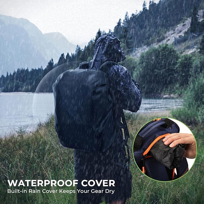 KastKing Bait Boss Fishing Tackle Backpack with Rod Holders-4 Tackle Boxes-Rain Cover,45/43L Large Storage for Fishing Gear
