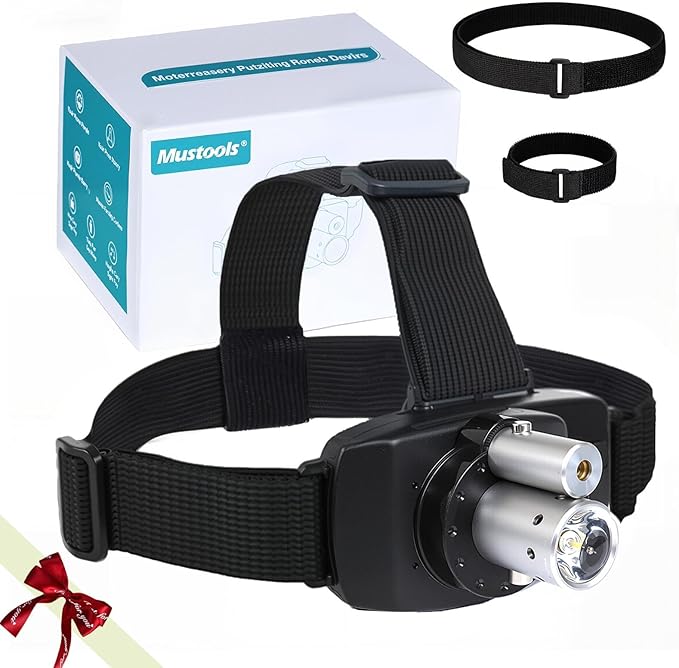 Mustools 2026 New Rechargeable LED Laser Headlamp Physical Therapy Headlamp High Lumens- Lightweight Enhance Professional Physical Therapy with Adjustable Angles Headband Comfortable Easy to Adjust