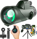 Monocular Telescope 80x100 High Powered Monoculars High Definition for Adults High Powered with Smartphone Adapter Telescope Hunting Wildlife Bird Watching Travel Camping Hiking Green