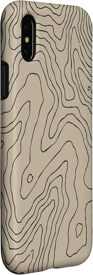 Coyote Country Guide Lines Topographical Contour Map Case for iPhone X/XS