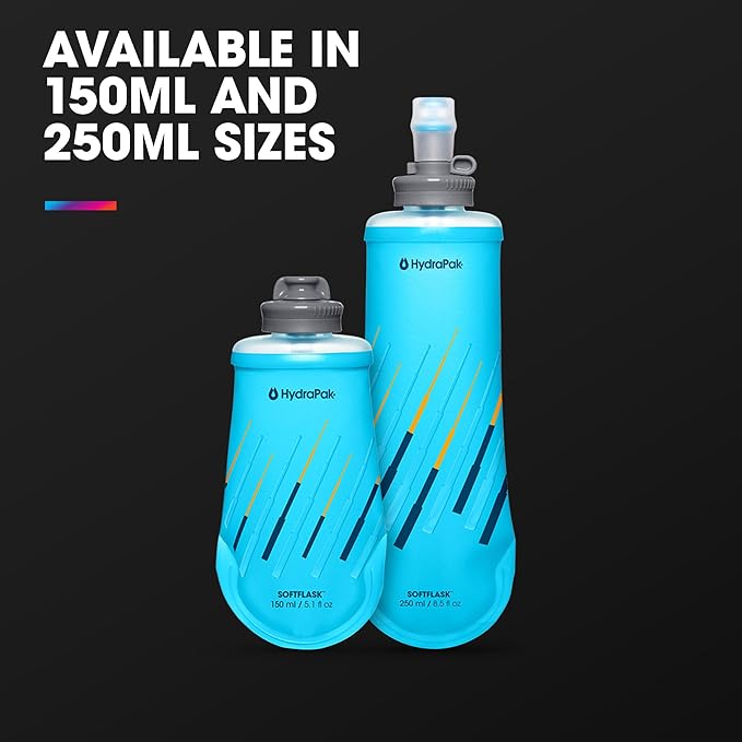 HydraPak SoftFlask - Collapsible Nutrition Flask (150ml or 250ml) - BPA Free, Easy Open Cap, Foldable, Lightweight