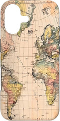 World Map,Old Map of The World Case for iPhone 17