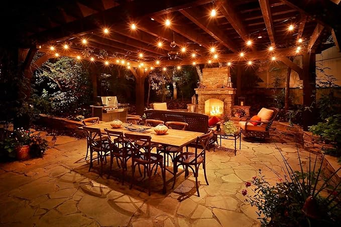 Lampat String Lights, LED 100 Light Bulbs, 100Ft G40 Globe String Lights with Bulbs-UL Listd for Indoor/Outdoor Commercial Decor