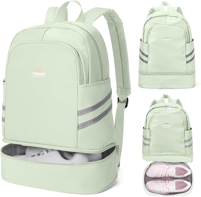 coofay Gym Backpack For Women Waterproof Backpack With Shoe Compartment Lightweight Travel Backpack Sports Backpacks Small Gym Bag