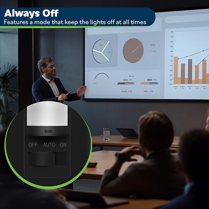 TOPGREENER in Wall PIR Motion Sensor Light Switch, Occupancy Sensor Switch, 𝐍𝐞𝐮𝐭𝐫𝐚𝐥 𝐖𝐢𝐫𝐞 𝐑𝐞𝐪𝐮𝐢𝐫𝐞𝐝, On/Off Override, 𝐒𝐢𝐧𝐠𝐥𝐞 𝐏𝐨𝐥𝐞, 4A, 500W, TSOS5-BKWP,Black