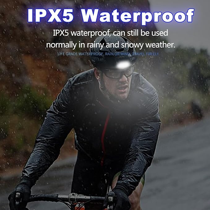 Headlamp, USB-C Rechargeable,90-Degree Adjustable,Flashlight with Motion Sensor,Waterproof Lightweight 42g,Bright Headlamps for Running,Camping,Running
