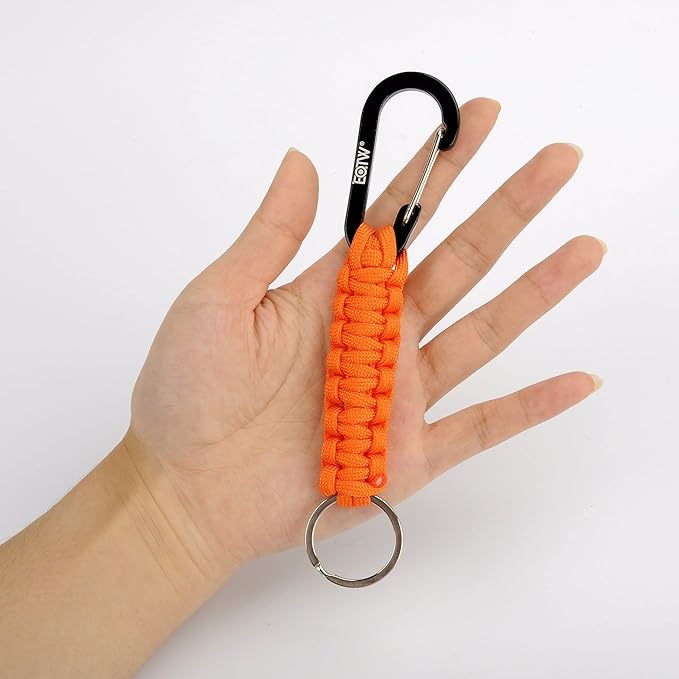 EOTW Paracord Keychain for Men Women Paracord Carabiner Backpack Keychain with Aluminum Clip for Camping Hiking Outdoor Gear