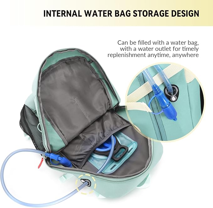Bseash 40L Waterproof Hiking Backpack with Rain Cover, Outdoor Sport Travel Bag Daypack for Camping Climbing Skiing Cycling (Black)