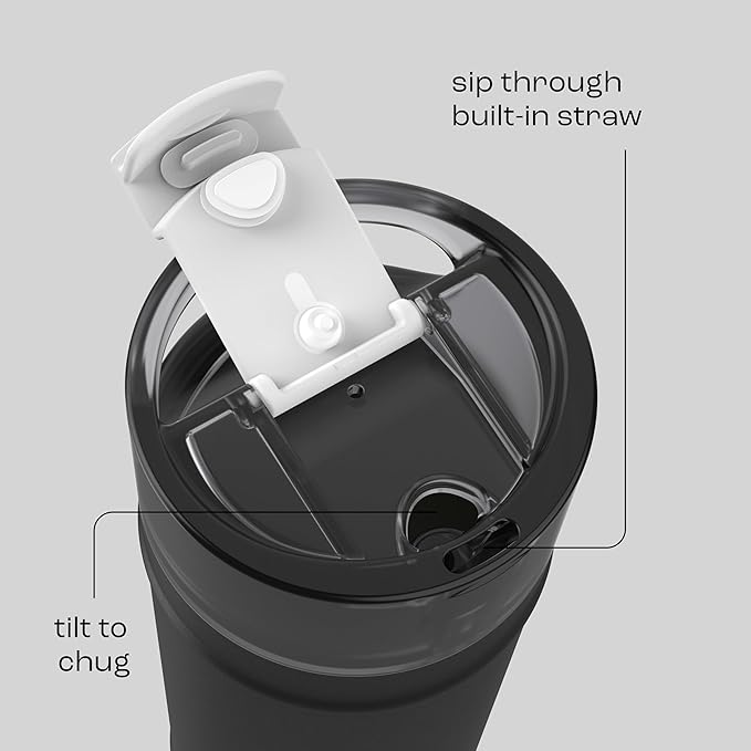 bubba 32 oz Dualsip Insulated Stainless Steel Water Bottle with Straw - Reusable, Leakproof, Lightweight, Dishwasher Safe, Lead-Free and BPA-Free, Office Siren