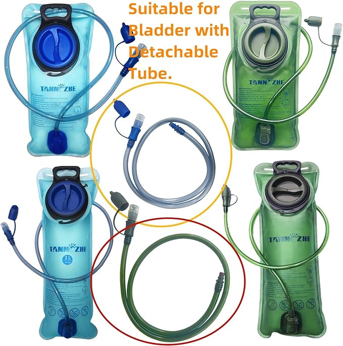 Hydration Bladder Universal Tube,Food Grade Silicone Mouthpiece,Straw Tube Length 39inches,Not Applicable to CamelBak