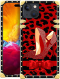 Compatible with iPhone 15 Case, Elegant High Heels Luxury Golden Decoration for Girl Women Soft TPU Shockproof Protective Hard PC Back for iPhone 15