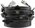 50FT Outdoor Extension Cord, 16 Gauge SJTW 5-15R Cable Male Plug to Female Connector,10 Evenly-Spaced Outlets Plug,Suitable for Stage Setting or Outdoor,UL Listed.
