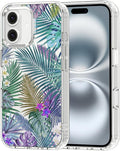 MOSNOVO Case for iPhone 16, [Buffertech 6.6ft Military-Grade Drop Protection] [Anti Peel Off Tech] Clear TPU Bumper Phone Case Cover Design - Tropical Rainforests