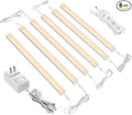 ASOKO Dimmable Under Cabinet Lighting - 6 Pcs 12 Inch Linkable Led Counter Light Bars, Warm White 2700K, DC24V 1320Lumens, 18W Shelf Lighting (ETL Plug)