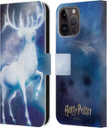 Head Case Designs Officially Licensed Harry Potter Stag Patronus Prisoner of Azkaban II Leather Wallet Case Compatible with Apple iPhone 15 Pro Max