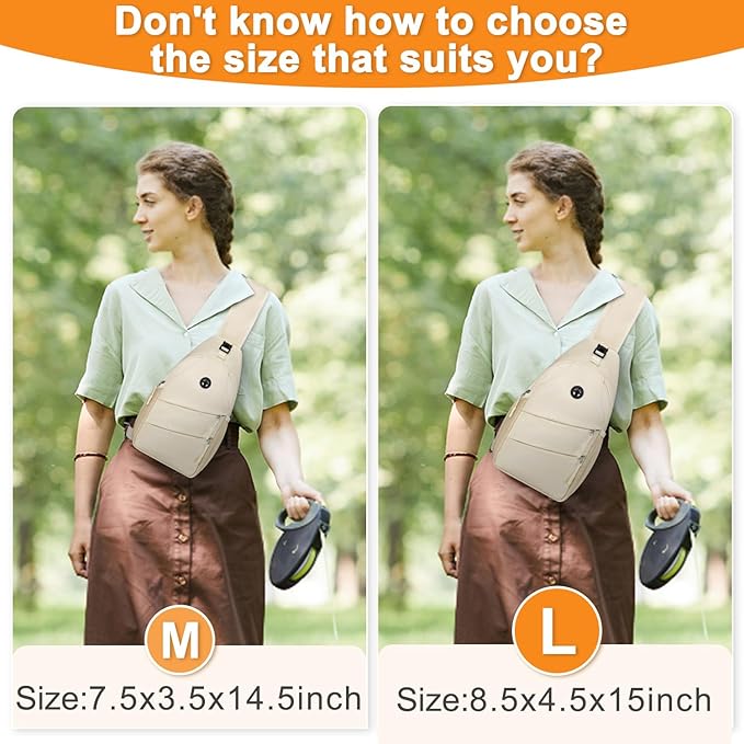 Pritent Crossbody Bags for Women Men Trendy Sling Bag Backpack Casual Chest Bag with Convertible Shoulder Strap