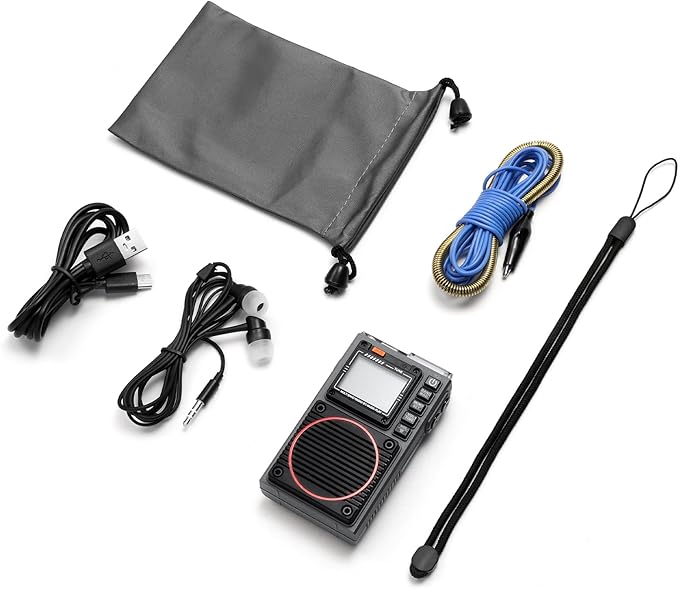 Raddy RF75A APP Control Shortwave Radio, Portable AM/FM/VHF/SW/WB Weather Radio, Pocket Radio Rechargeable w/ 9.85 Ft Wire Antenna