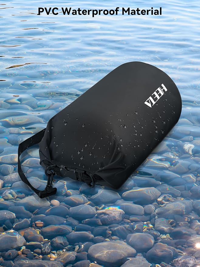 HEETA Waterproof Dry Bag for Women Men, 5L/10L/20L/30L/40L Roll Top Lightweight Dry Storage Bag Backpack with Emergency Whistle for Travel, Kayaking, Boating, Camping, Beach, Cruise Ship Essentials