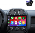 10.2 Inchs Car Stereo Radio Upgrade for Jeep Compass Patriot 2010 2011 2012 2013 2014 2015 2016 with Wireless CarPlay/Android Auto/SWC/Touch Screen/Android12/GPS Navigation/HD Backup Camera