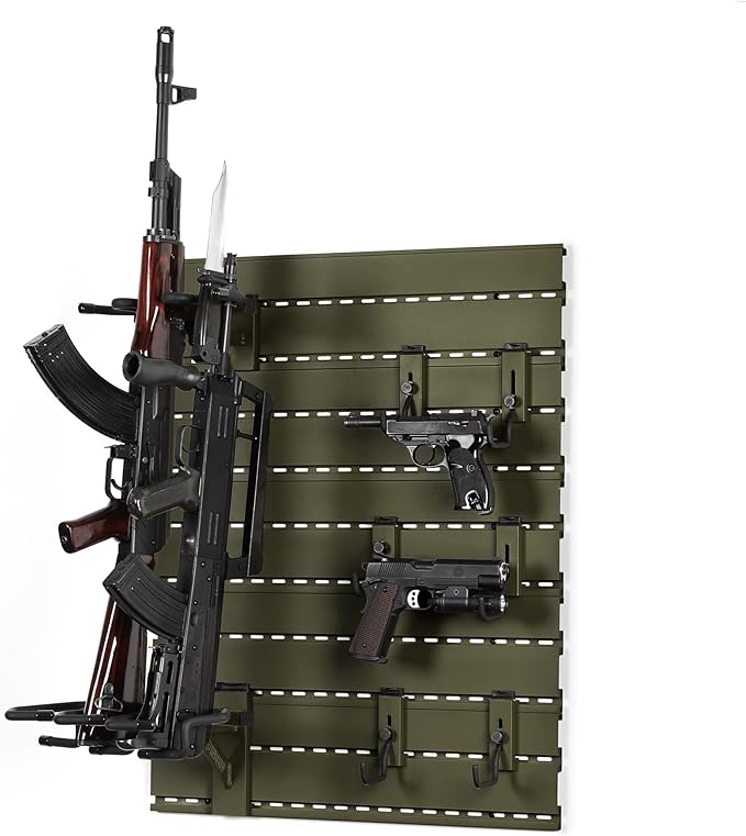 Savior Equipment Wall Rack System Heavy-Duty Steel Tactical Rifle Carbine Shotgun Handgun Storage Wall Mount, Modular Firearms Gun Wall Gear Accessories Organizer, Holds up to 6 Rifles & 6 Pistols