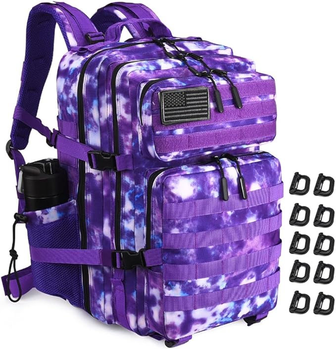 45L Tactical Backpack for Men Women, Military Assault Pack with MOLLE, Large 3 Day Bug Out Bag for Hiking Camping