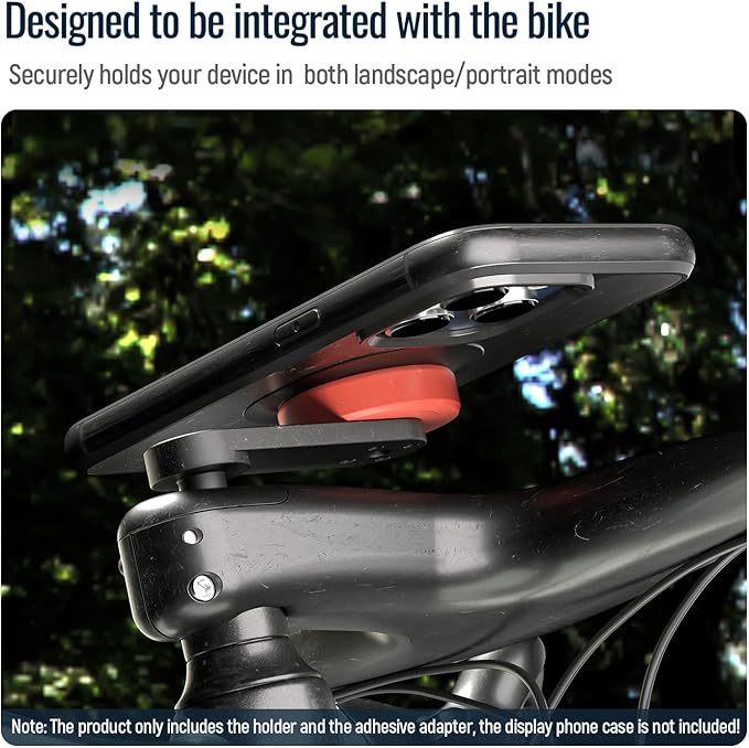 sincetop Bike Phone Mount,Mountain Bicycle Stem Cap Phone Holder,Universal Aluminum Handlebar Phone Clamp,MTB Road Bike Cycling Mobile Phone Clip,Quick Attach/Release-Orange【Series C-1st Gen】