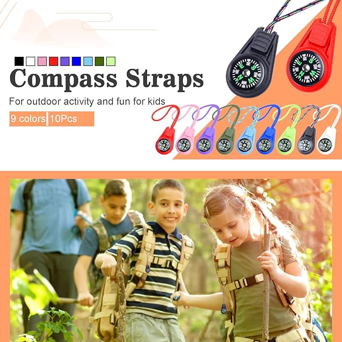 50 Pack Compass for Kids Mini Compasses Bulk Kids Toy Compass for Party Favor/Hiking/Scout Classroom Learning Directions