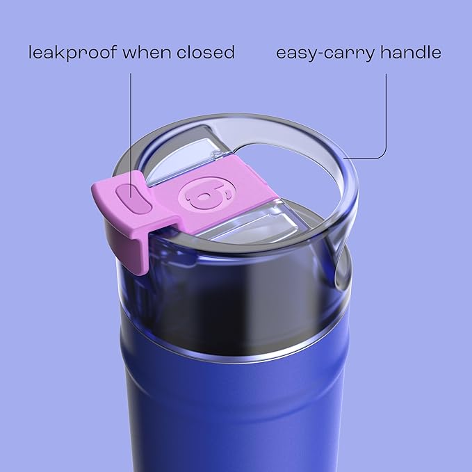 bubba 24 oz Dualsip Insulated Stainless Steel Water Bottle with Straw - Reusable, Leakproof, Lightweight, Dishwasher Safe, Lead-Free and BPA-Free, Ocean Energy