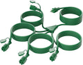 K KASONIC - 31FT Christmas Lights Outdoor Extension Cord with Mutil Outlets, ETL Listed Heavy Duty Electrical Cord with Protective Covers, Weatherproof Extension Cord for Outside, 16AWG/1625W, Green