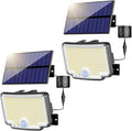 Peasur Solar Lights Outdoor Waterproof, [318 LED/3 Modes] Solar Motion Security Light, Flood Lights with 16.4 FT Cable for Outside Garden Garage Yard, 2 Pack