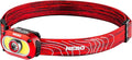 NEBO MYCRO 550+ Rechargeable Headlamp | 550 Lumens, 7 Light Modes, Water Resistant, Detachable Hat Clip, Super Bright Head Lamp for Camping & Hiking, Includes USB Charging Cable – Red