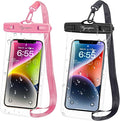 Rynapac IPX8 Waterproof Phone Pouch - 8.5in, 2 Pack Waterproof Phone Case for iPhone 17 16 15 Pro Max, Galaxy S26 S25 Ultra, Cellphone Dry Bag with Lanyard for Beach Vacation Travel Cruise Essentials
